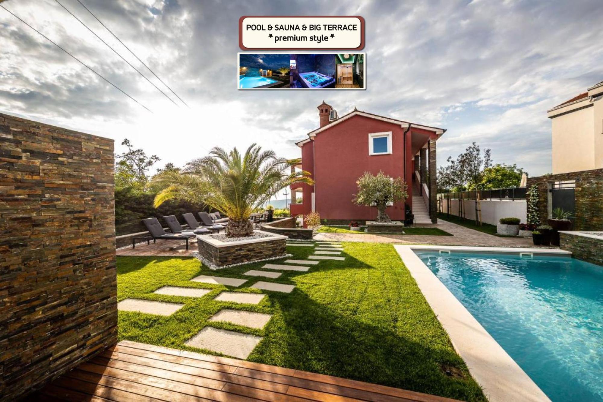 Villa Sunset Pool & Spa Apartments Zgornje Skofije Zewnętrze zdjęcie